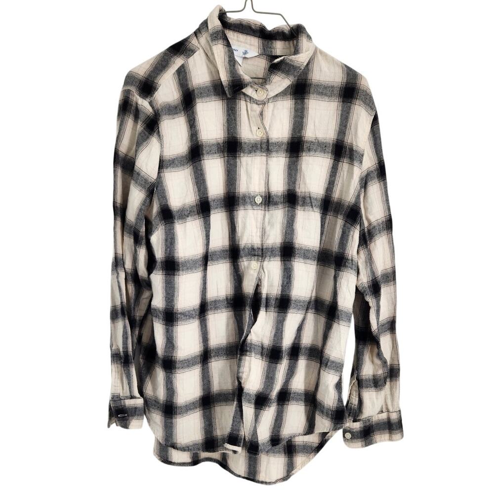 Old Navy Plaid Long Sleeve Button Down Top Womens Size Extra Large XL
